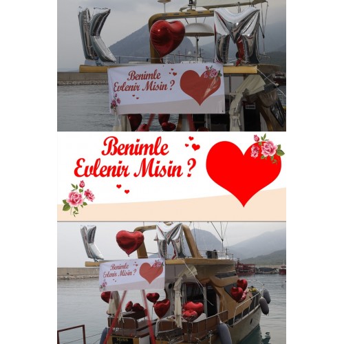 Evlilik Teklifi Afiş Benimle Evlenir misin Pankart Poster Branda - Parti Dolabı Evlilik Teklifi Afiş Benimle Evlenir misin Pankart Poster Branda - Parti Dolabı