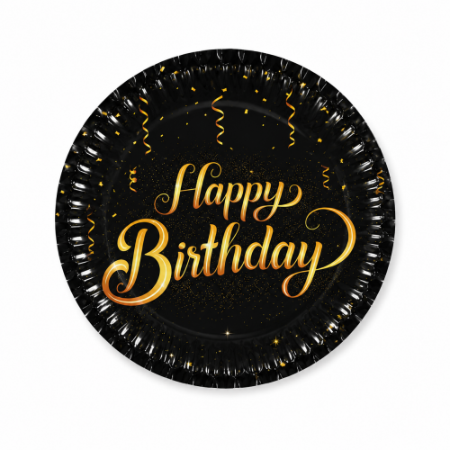 Yetişkin Happy Birthday 8li Tabak Genç Doğum Günü Parti Tabağı
