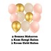 11li Balon (5 Somon Makaron + 3 Kum Rengi + 3 Gold Krom Altın Rengi Balon)11li Balon (5 Somon Makaron + 3 Kum Rengi + 3 Gold Krom Altın Rengi Balon)