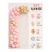 3 Renk: 15 Krom Gold + 30 Makaron Pembe + 30 Deniz Kumu Balon Zinciri 75li Set Baby Shower 1 Yaş