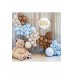 75li Balon Seti 25 Deniz Kumu + 25 Kahverengi + 25 Makaron Mavi Mat Pastel Soft Balon Zinciri 1 Yaş