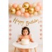  7 Somon 3 Krom Gold 3kum Rengi Pastel Balon Gold Happy Birthday Banner Yıldız Mini Zincir Balon Seti