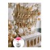 Gold Happy Bırthday Full Yetişkin Parti Set Gold Beyaz Gri Metalik Balon Zincir Gold Arka Fon