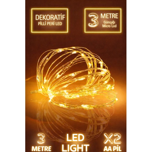 Peri Led Işık 3 Metre (Sarı)