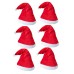 6 Adet Kırmızı Polar Noel Baba - Noel Anne Şapkası Beyaz Ponponlu (ÇOCUK-YETİŞKİN) Yılbaşı Şapka