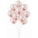 Bordo-somon-gold-rose Doğum Günü Konfetili Balon Kombini Zinciri Seti
