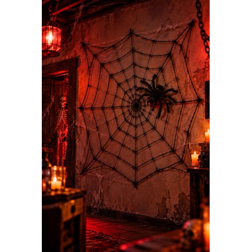 Halloween Siyah Örümcek Ağ Dekor Cadılar Bayramı Ev Mekan Süsleri Spider Web Metre