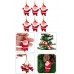 Yılbaşı Çam Ağacı Süsü Seti: 6lı Noel Baba Süs - 1 Erimeyen Kar Spreyi - 6 Renkli Ağaç Süsü 4cm