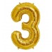 Rakam Folyo Balon 3 Rakamı Büyük Boy Balon Altın Sarısı /Dore 100CM Rakam Folyo Balon 3 Rakamı Büyük Boy Balon Altın Sarısı /Dore 100CM