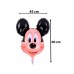 1 Adet Siyah Mavi Mickey Mouse Folyo Şekilli Uçan Balon