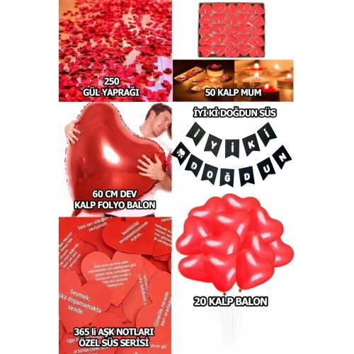 Bayan, Erkek Sevgiliye Sürpriz Doğum Günü Ev Süsleme Paketi