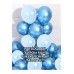15li Krom Mavi Ve Makaron (PASTEL MAT) Doğum Günü Parti Süsleme Balonu
