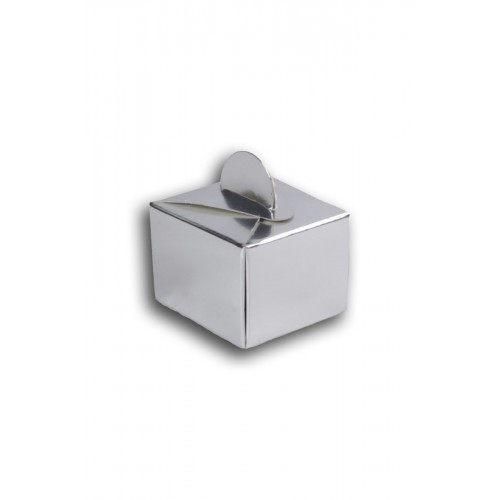 50 Adet Gümüş Gri Mevlüt Boş Lokum İkram Kutusu, Küçük Hediyelik
