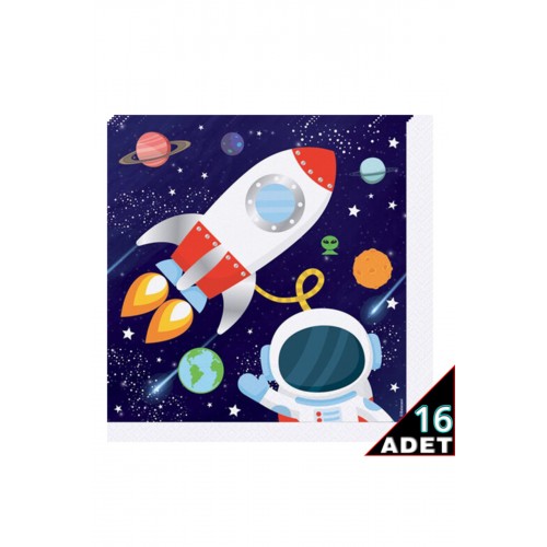 Kozmik Galaksi Uzay Temalı Kağıt Peçete 16 Adet