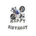 Uzay Temalı Happy Birthday Folyo Balon Seti