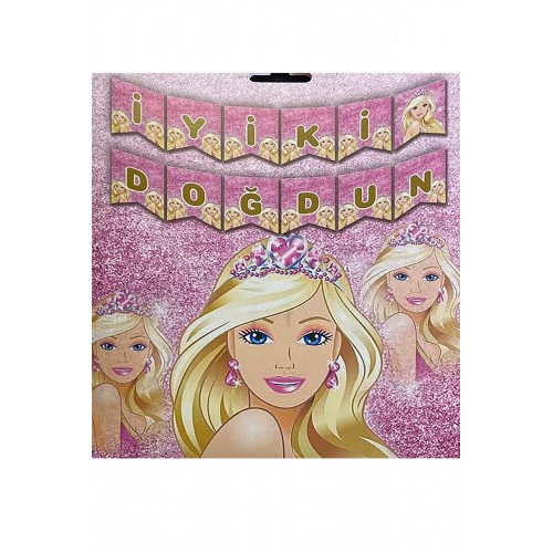 1 Adet Barbie Doğum Günü Konsept Iyi Ki Doğdun Banner, Yazı