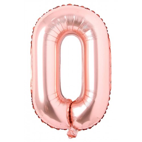 100 Cm Rose Gold Büyük Folyo 0 Yaş Rakam Balon 40inc 100 Cm Rose Gold Büyük Folyo 0 Yaş Rakam Balon 40inc