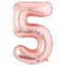 100 Cm Rose Gold Büyük Folyo 5 Yaş Rakam Balon 40inc 100 Cm Rose Gold Büyük Folyo 5 Yaş Rakam Balon 40inc