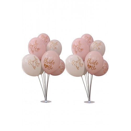 14 Bride To Be Balon + 2 Balon Standı Bekarlığa Veda Masa Üstü Dekor Süs Standı 14 Bride To Be Balon + 2 Balon Standı Bekarlığa Veda Masa Üstü Dekor Süs Standı