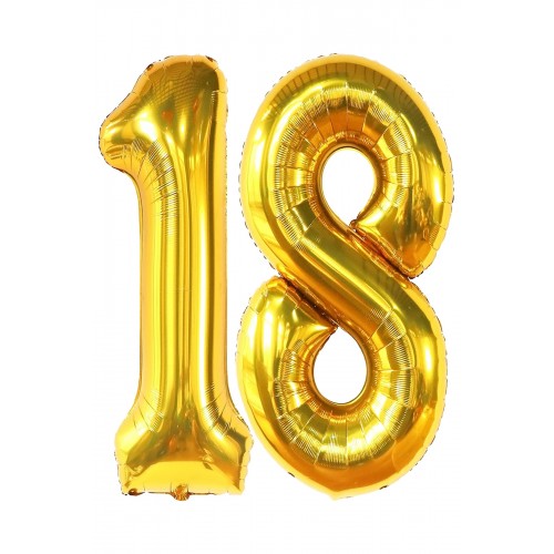18. Yaş Doğum Günü Folyo Balon Seti Gold Altın 100 Cm 18. Yaş Doğum Günü Folyo Balon Seti Gold Altın 100 Cm