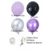50li Wednesday Doğum Günü Konseptli Balon Zincir Seti Siyah, Makaron Lila, Krom Gümüş, Krom Mor