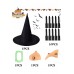 5li Halloween Cadı Şapkası Seti (Siyah Şapka+Burun+Çene+Tırnak+Diş) Cadılar Bayramı Kostüm