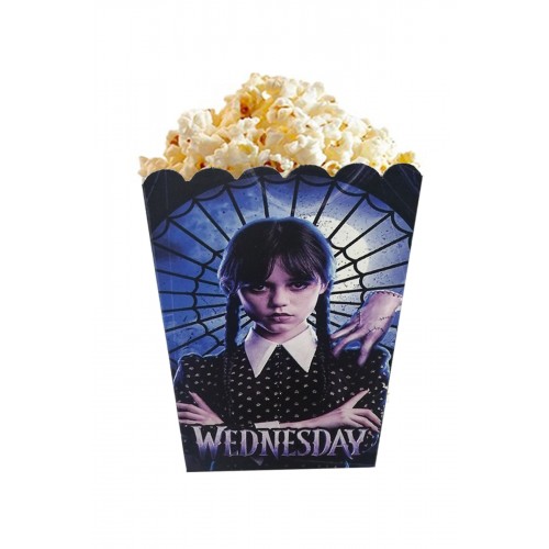 8'li Wednesday Temalı Parti Mısır Kutusu, Wednesday Parti Malzemleri Popcorn