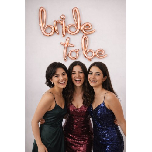 Gold Rose Bride To Be Yazılı Folyo Balon, Bekarlığa Veda Partisi 