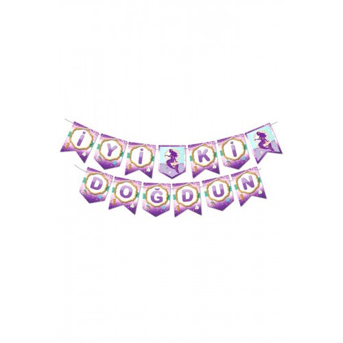 Deniz Kızı Temalı Iyi Ki Doğdun Banner Yazı Parti Süsü