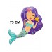 Deniz Kızı Şekilli Büyük Boy Doğum Günü Folyo Balonu Mermaid Deniz Kızı Folyo Balon 75cm