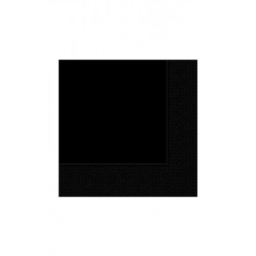 20 ADET Siyah Peçete 33 x 33 Doğum Günü Parti Ucuz