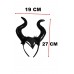 Halloween Malefiz Boynuz Taç, Cadılar Bayramı Maleficent Kostüm Taç Aksesuar 27x19 Cm