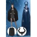  Halloween Siyah Pelerin Malefiz Boynuz Taç Set, Cadılar Bayramı Maleficent Kostüm Yetişkin Ve Çoçuk