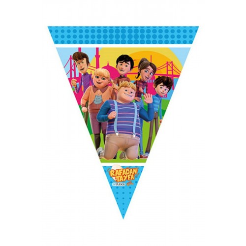 Rafadan Tayfa Flama Bayrak Doğum Günü Süsü 3.2metre 11 Bayraklı