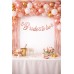 Rose Gold Renkli Bride To Be Kaligrafi Yazılı Yüzük Detaylı Bekarlığa Veda Partisi Konsept Banner