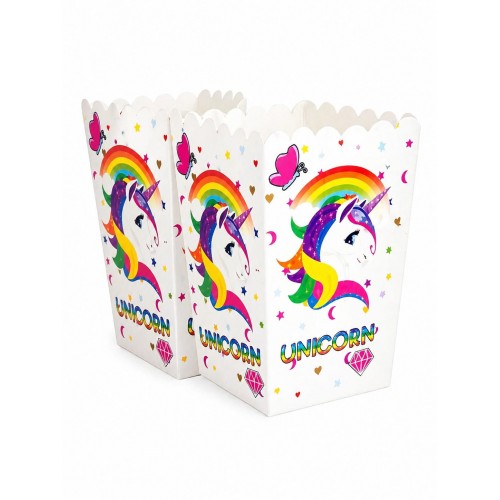 Unicorn 8'li Karton Popcorn  Kutusu  8 cm * 11,5 cm