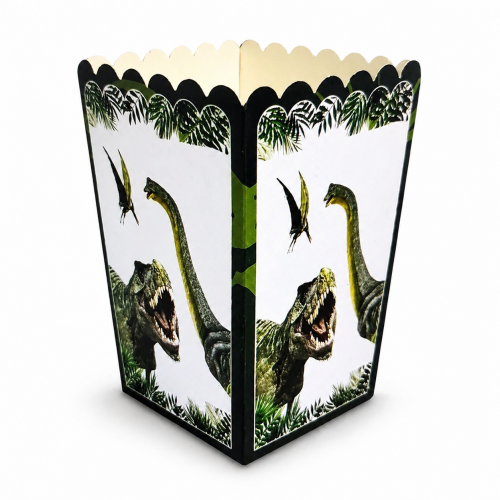 1 Adet Vahşi Jurassic World Dinazor Temalı Popcorn Mısır İkram Kutusu