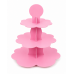 3 Katlı Pembe Cupcake Standı Muffin Kek Sunumluk Parti Servis Standı