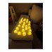4 Adet Pil Dahil Ledli Mum Tealight Işıklı Dumansız Alevli Sarı Pilli Led Mum Gün Işığı