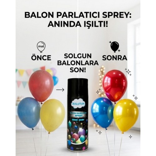 1 Adet Mat Balon Parlatıcı Sprey -Parlaklık Spreyi Balon Parlatıcı Sprey 400 ml 1 Adet Mat Balon Parlatıcı Sprey -Parlaklık Spreyi Balon Parlatıcı Sprey 400 ml