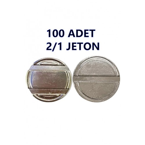 100 Adet 2/1 Langırt Jetonu, Jetonlu Oyun Makinaları