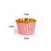 25'li Pembe Gold Metalik Muffin Kek Kalıbı Parlak Altın Cupcake Kapsülü Muffin Kalıbı 7x4 Cm