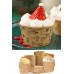 50'li Kraft Renk Desenli Muffin Kek Kalıbı Pasta Donut Baskılı Cupcake Kapsülü Muffin Kalıbı 7x4 Cm