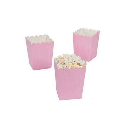 8li Pembe Baskısız Popcorn Kutusu ( Mısır , Cips , Ikram Kutusu ) 8li Pembe Baskısız Popcorn Kutusu ( Mısır , Cips , Ikram Kutusu )