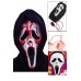 Halloween Özel Kan Efektli Çığlık Maske, Cadılar Bayramı Scream Korkunç Kanayan Çığlık Maske 45x27cm