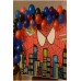 50'li Örümcek Adam Balon Seti Spiderman 20 Lacivert 15 Kırmızı 15 Siyah + 1 Zincir + 1 Sticker Parti