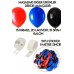 50'li Örümcek Adam Balon Seti Spiderman 20 Lacivert 15 Kırmızı 15 Siyah + 1 Zincir + 1 Sticker Parti