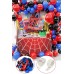 50'li Örümcek Adam Balon Seti Spiderman 20 Lacivert 15 Kırmızı 15 Siyah + 1 Zincir + 1 Sticker Parti