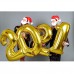 Gold 2021 Yılbaşı Balonu 100 Cm Altın Sarısı Büyük Folyo Rakam Balon 40inc Seti