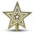 Gold Yılbaşı Çam Ağacı Tepe Yıldızı 15cm